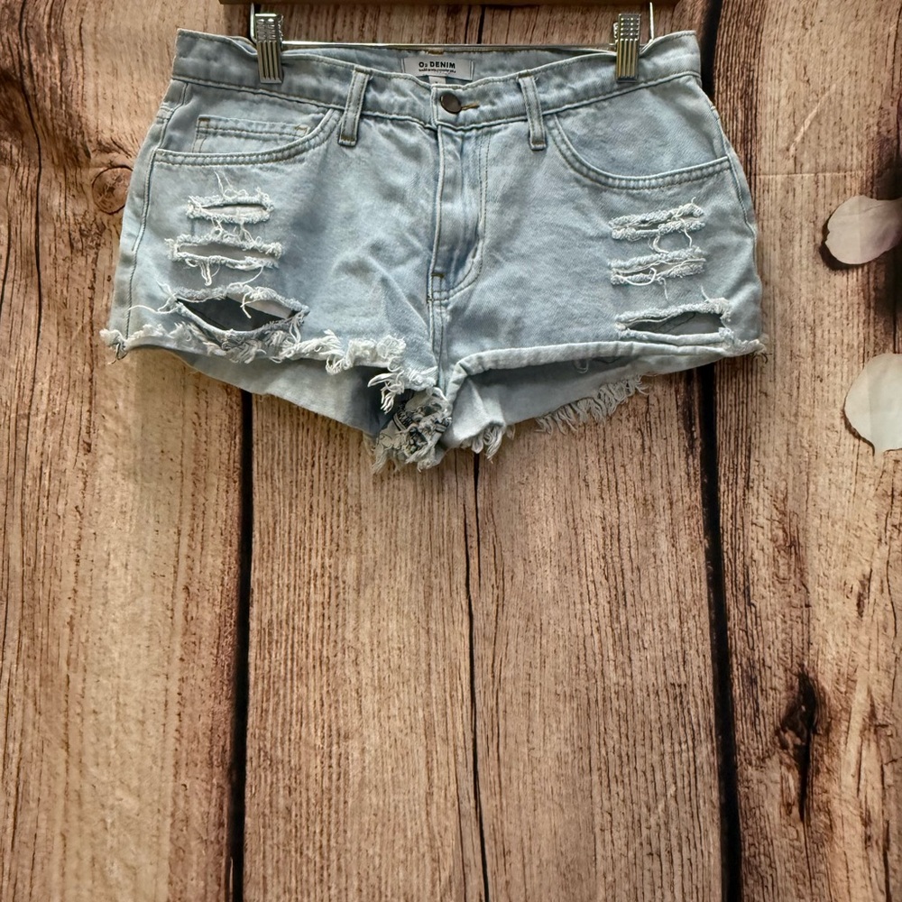 Distressed Denim Shorts